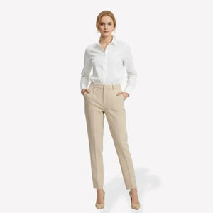 Alfy Women’s Tailored Trousers - Off White - We Lovers Beauty
