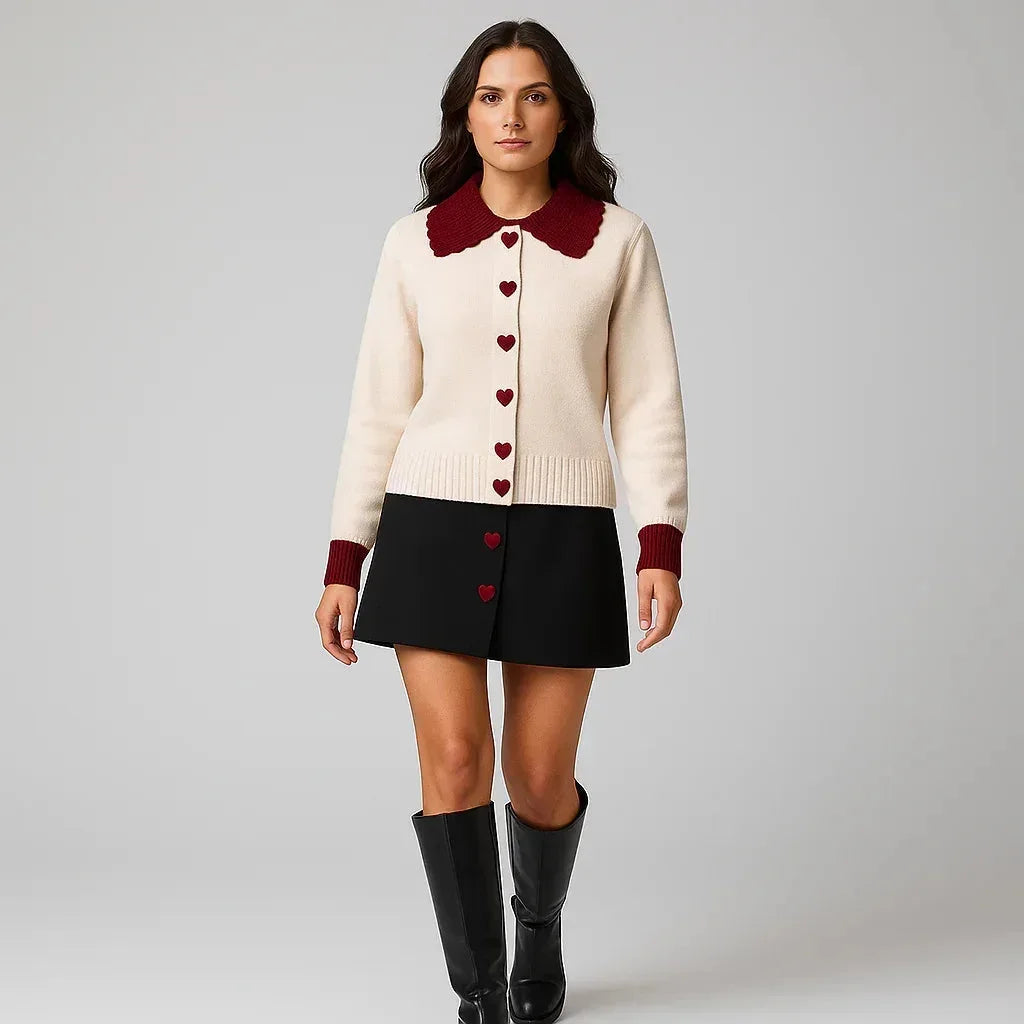 Amoré cardigan sweaters for women - Off White - We Lovers Beauty