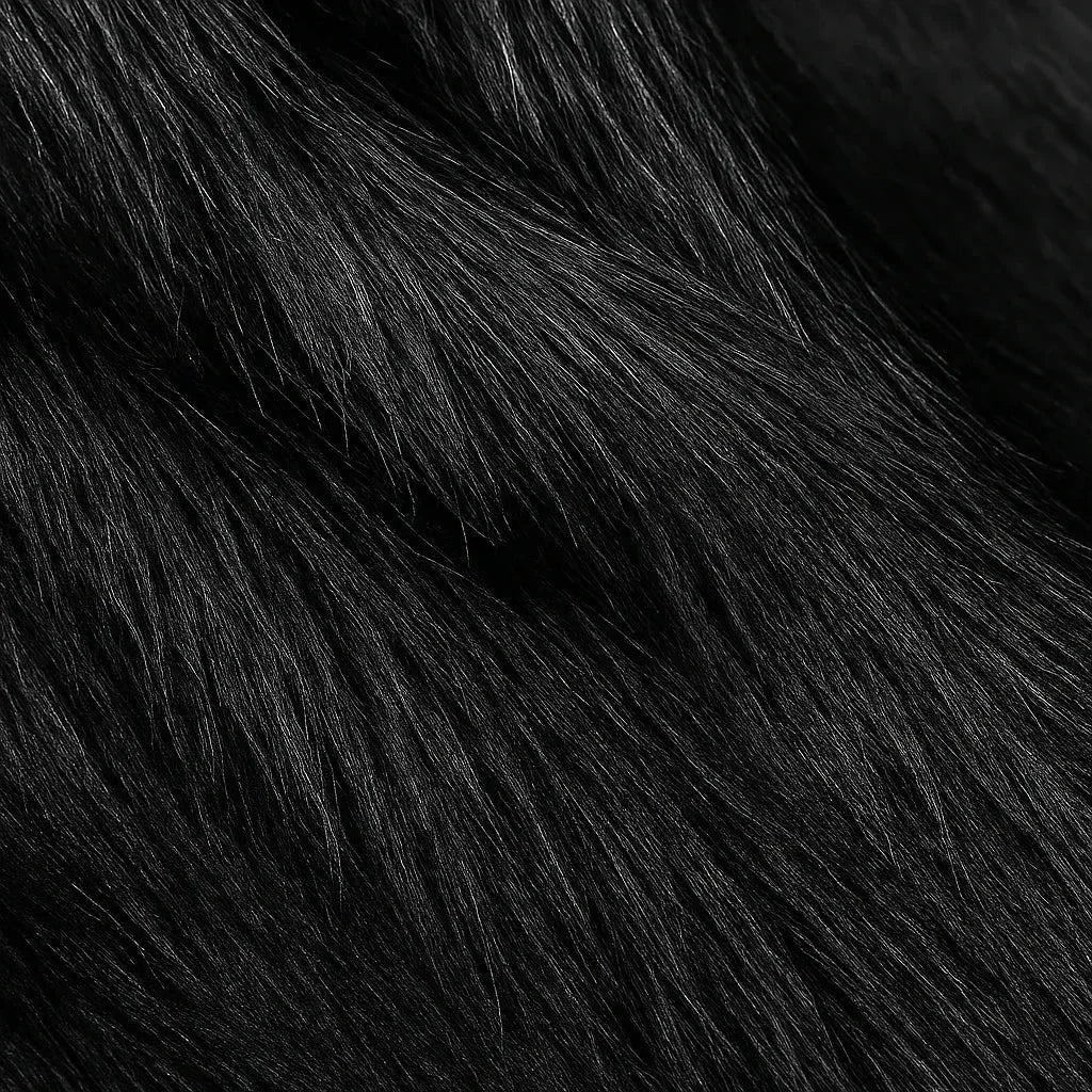 Boho Vintage Faux Fur Coats Ladies Black - We Lovers Beauty