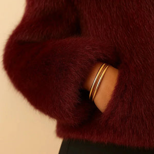 Boreal Faux Fur Coat For Women Burgundy - We Lovers Beauty