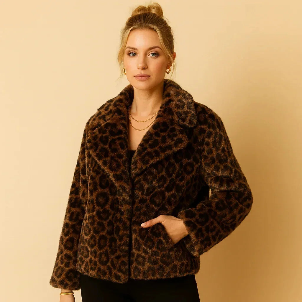 Boreal Faux Fur Coat for Women Leopard Print - We Lovers Beauty