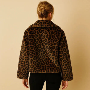 Boreal Faux Fur Coat for Women Leopard Print - We Lovers Beauty