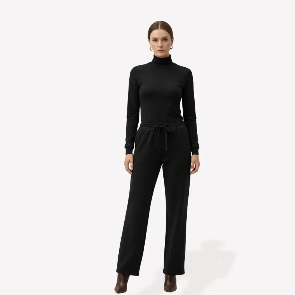 Bresó Women's Pants with Elastic Waist - Black - We Lovers Beauty