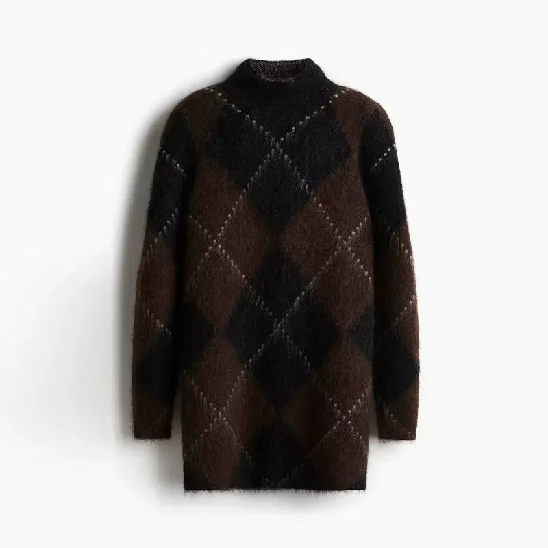 Belgravia Geometric Jumper Sweater Dress - We Lovers Beauty