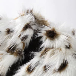 Louise Faux Fur Coats Ladies - Fox Print - We Lovers Beauty