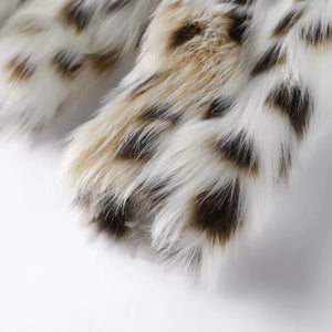 Louise Faux Fur Coats Ladies - Fox Print - We Lovers Beauty