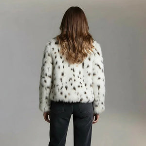 Louise Faux Fur Coats Ladies - Fox Print - We Lovers Beauty
