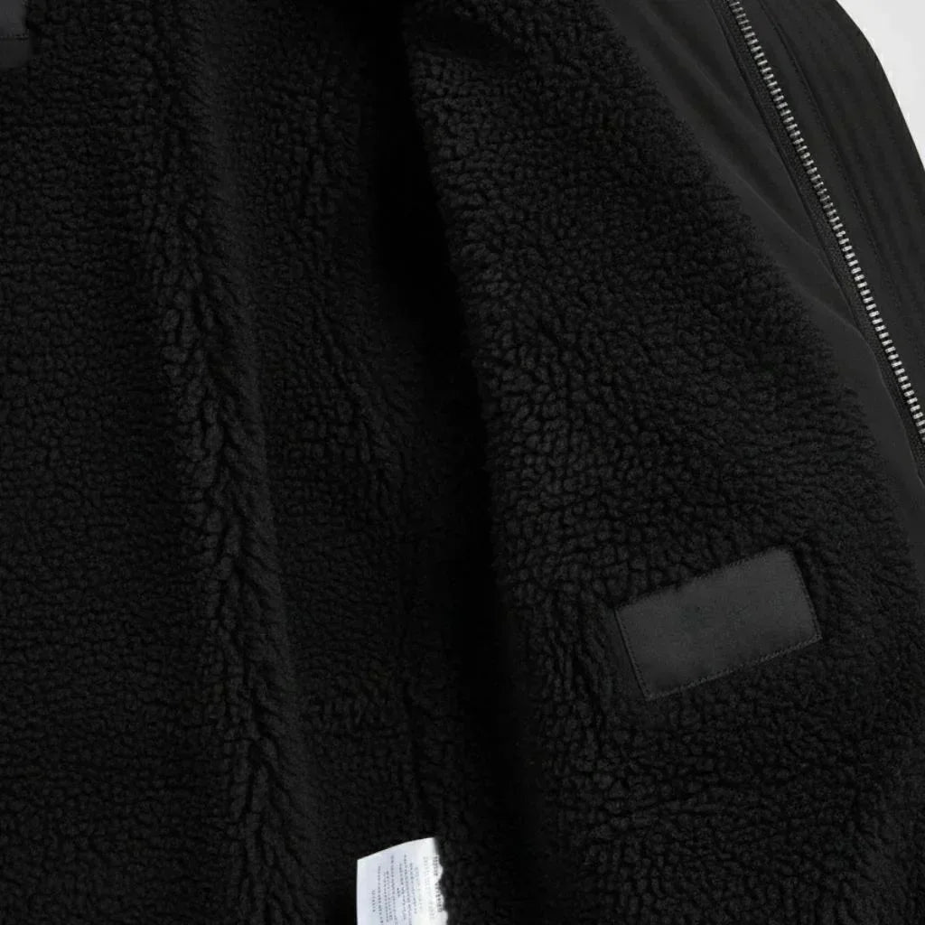 Marry Ladies Fleece Coat - Black - We Lovers Beauty