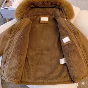 marry-ladies-fleece-coat-brown-03
