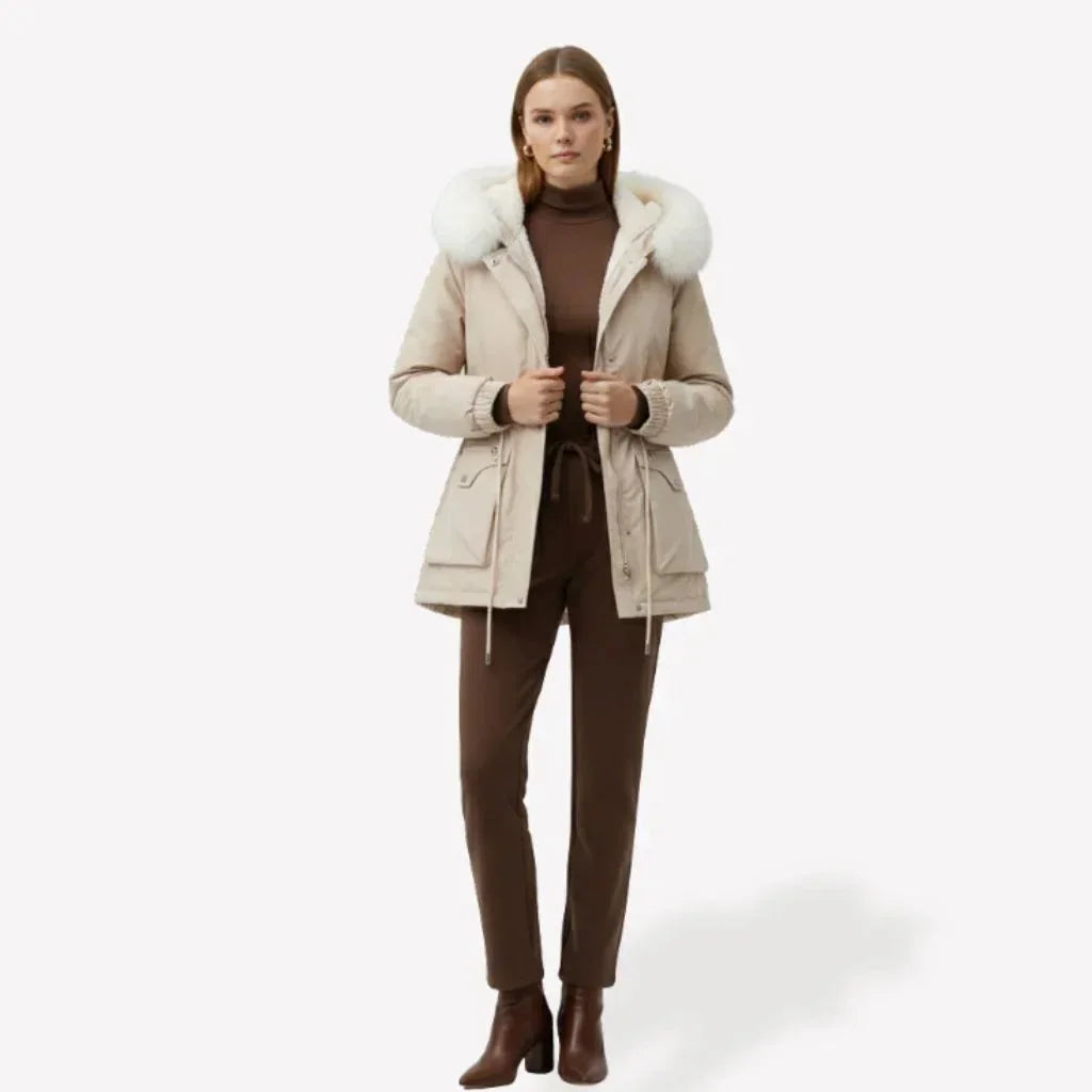Marry Ladies Fleece Coat - khaki - We Lovers Beauty