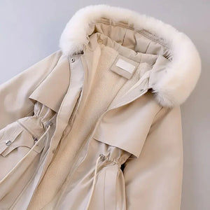 Marry Ladies Fleece Coat - khaki - We Lovers Beauty