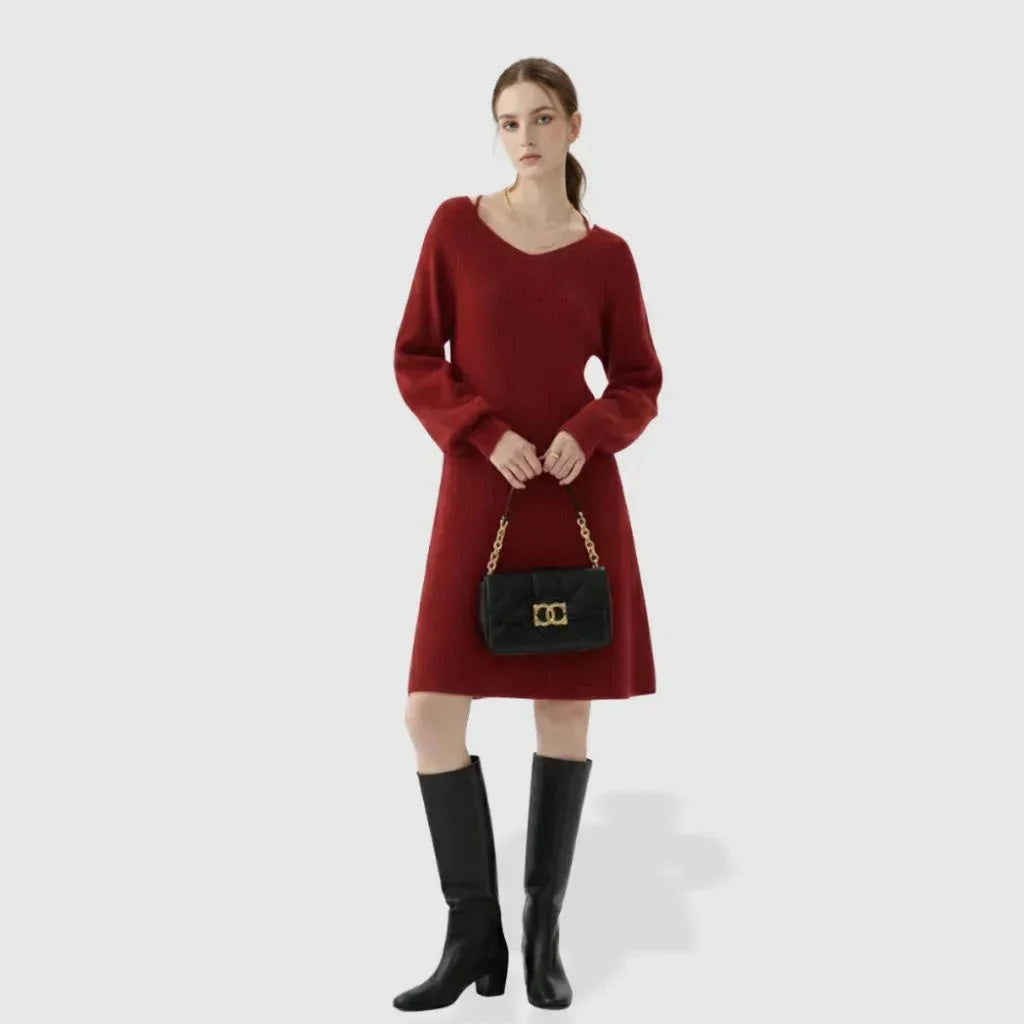 Mirtilo Jumper Dress - Red - We Lovers Beauty