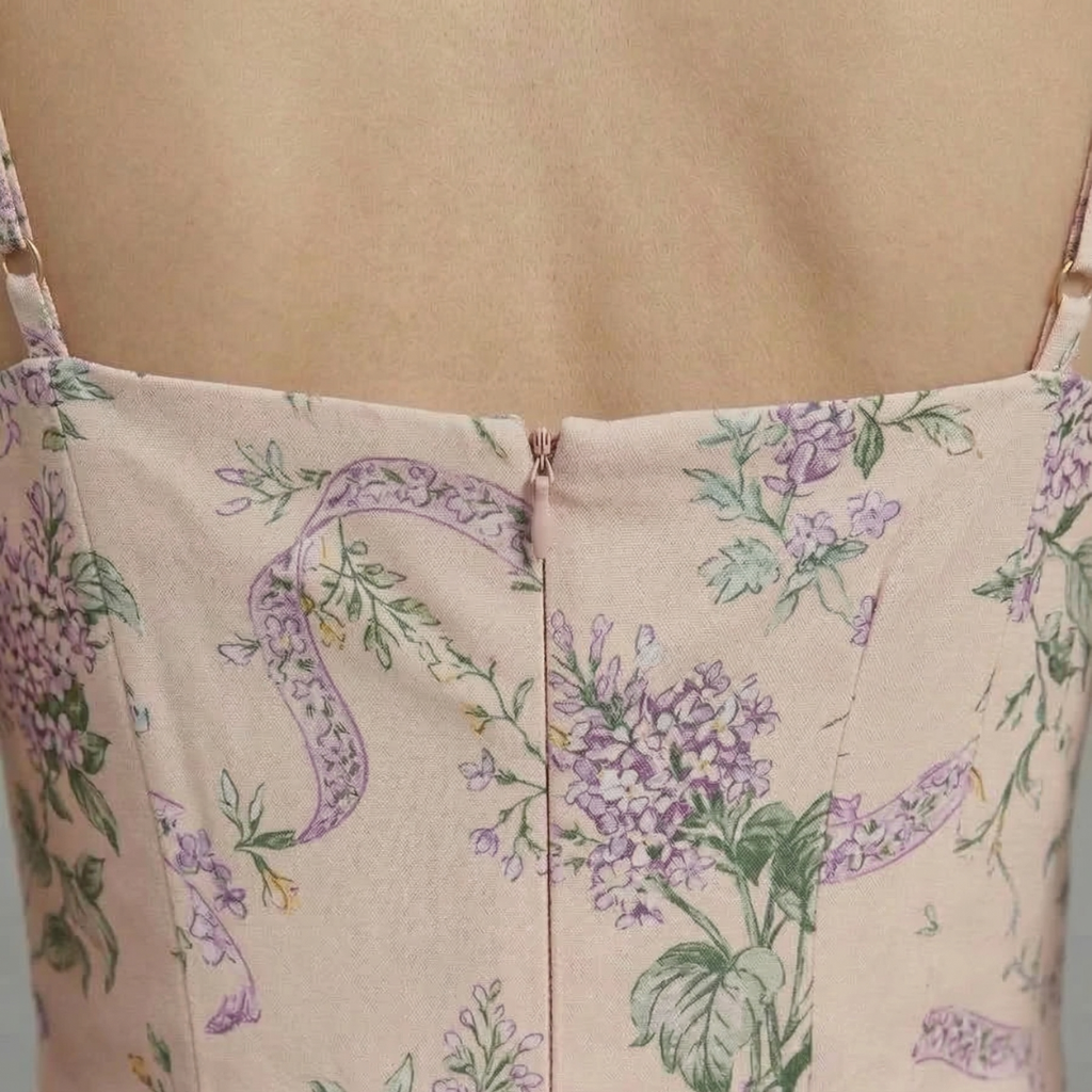 Olivia Floral Slip Dress - Lilac