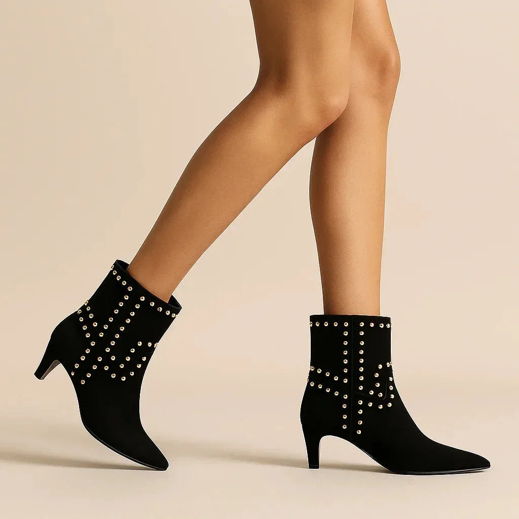 Pajó Ankle Boots With Heels - Black - We Lovers Beauty