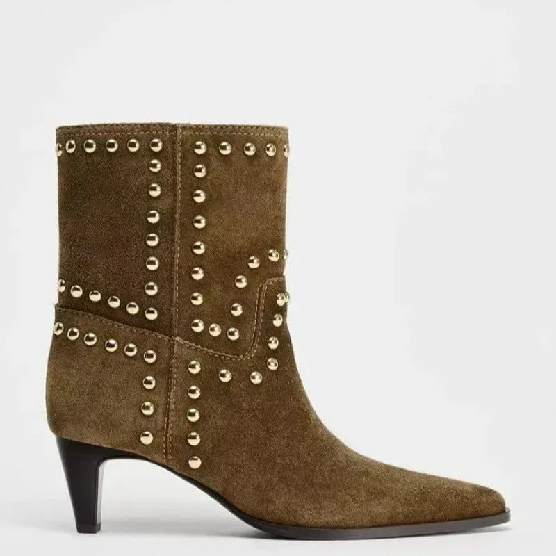 Pajó Ankle Boots With Heels - Brown - We Lovers Beauty