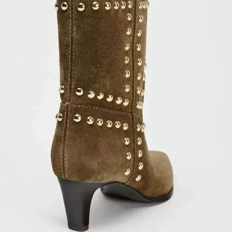 Pajó Ankle Boots With Heels - Brown - We Lovers Beauty