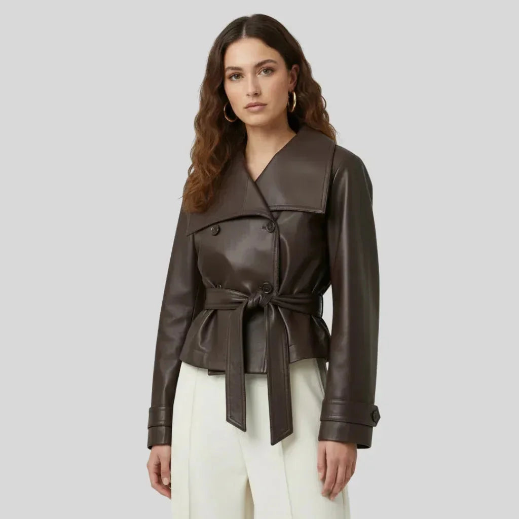 Venor Brown Leather Jacket - We Lovers Beauty