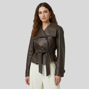 Venor Brown Leather Jacket - We Lovers Beauty