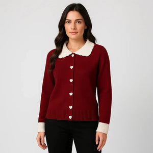 Amoré Cardigan Sweaters for Women - Red - We Lovers Beauty