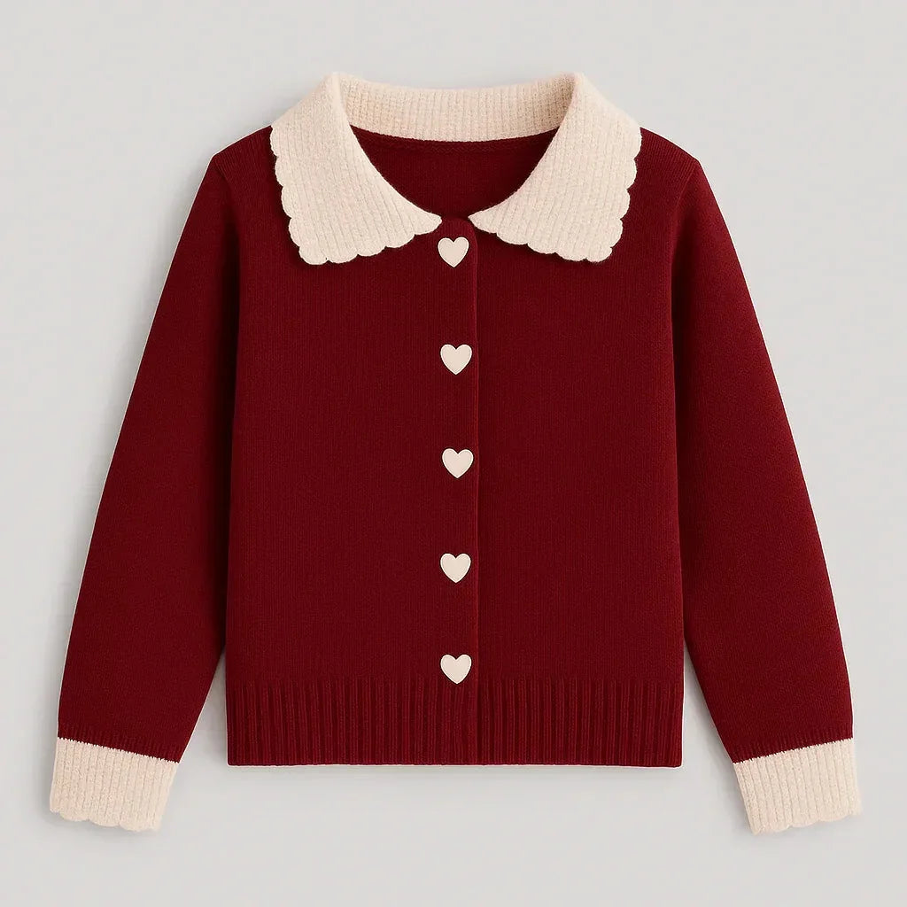 Amoré Cardigan Sweaters for Women - Red - We Lovers Beauty