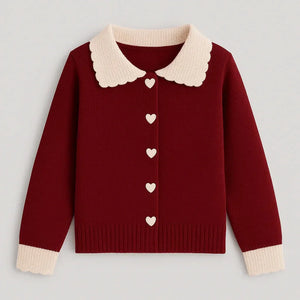 Amoré Cardigan Sweaters for Women - Red - We Lovers Beauty