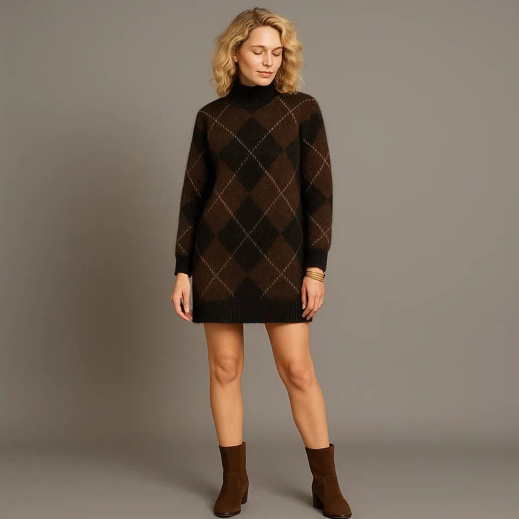 Belgravia Geometric Jumper Sweater Dress - We Lovers Beauty