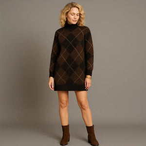 Belgravia Geometric Jumper Sweater Dress - We Lovers Beauty