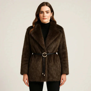 Boho Vintage Faux Fur Coats Ladies - Brown - We Lovers Beauty