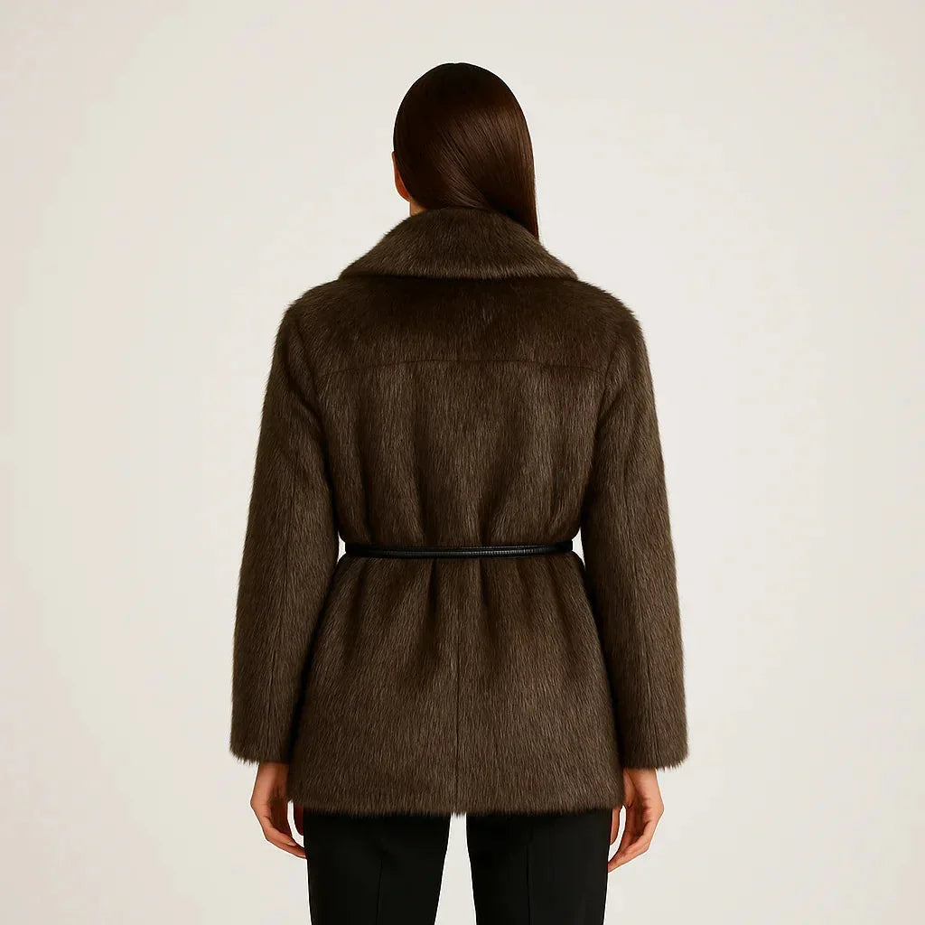 Boho Vintage Faux Fur Coats Ladies - Brown - We Lovers Beauty