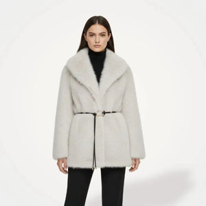 Boho Vintage Faux Fur Women Coats - White - We Lovers Beauty