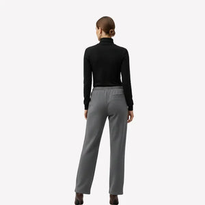 Bresó Women's Pants with Elastic Waist - Gray - We Lovers Beauty