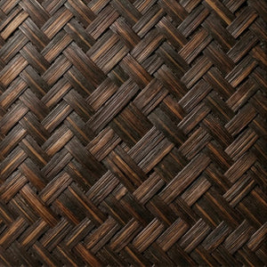 Close-up of a dark brown woven pattern