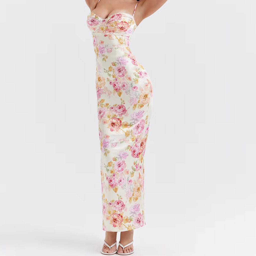 Floral dress on a white background