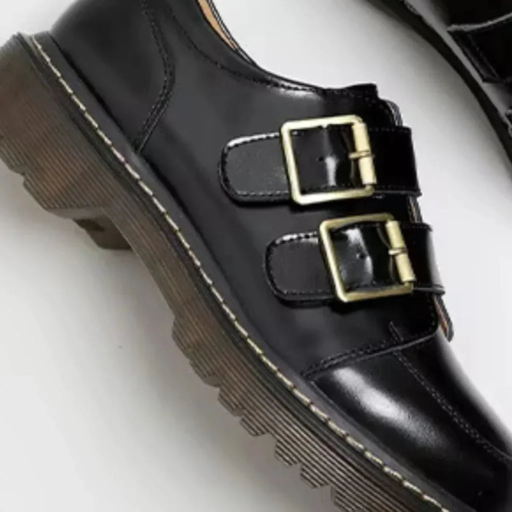 Jade leather loafers for women - Black - We Lovers Beauty