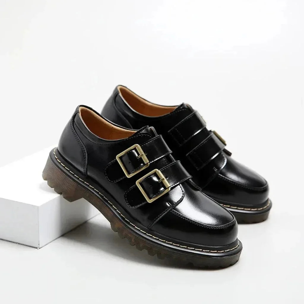 Jade leather loafers for women - Black - We Lovers Beauty