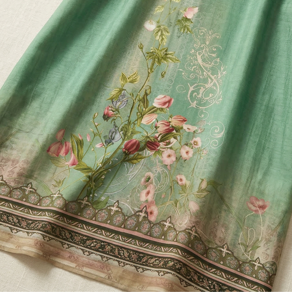 Kaftan Midi Dress - Floral Print