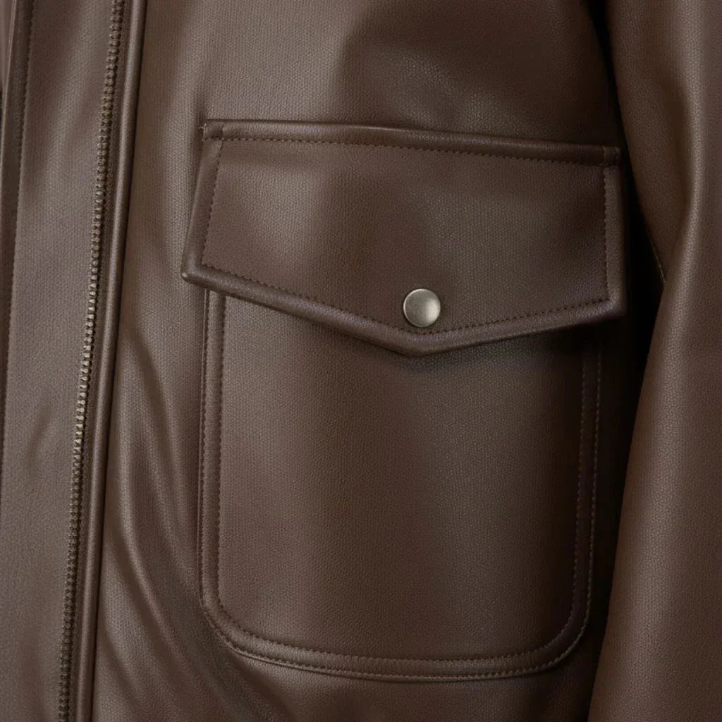 Lise Women's Jacket Leather - Brown - We Lovers Beauty