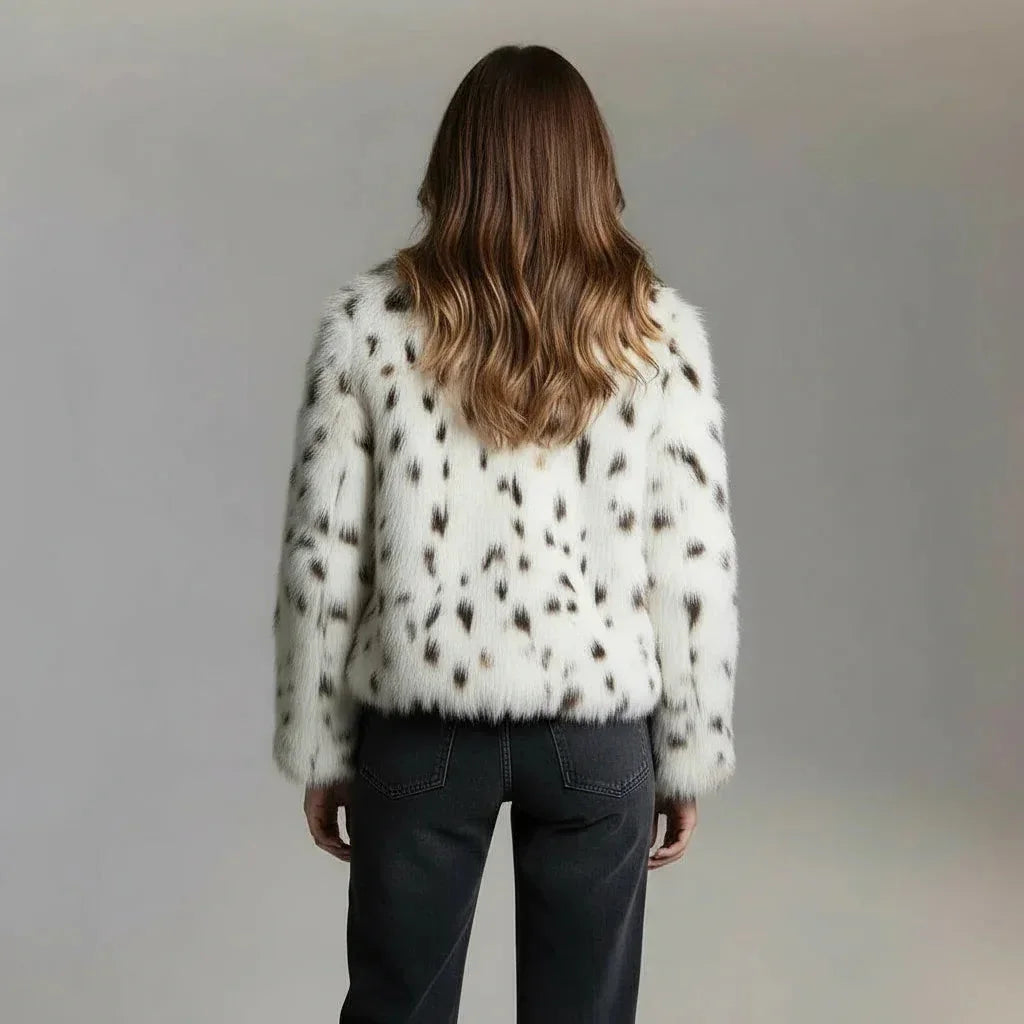 Louise Faux Fur Coats Ladies - Fox Print - We Lovers Beauty