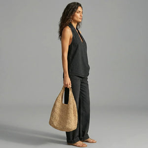 Luara Women's Denim Set - Black - Product Image