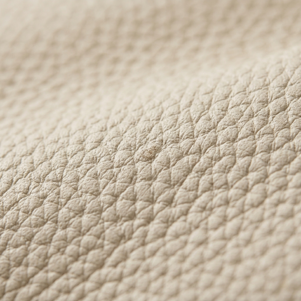Close-up of beige leather texture