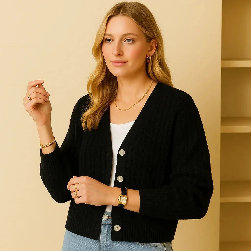 Margot Women's Black Cardigan - We Lovers Beauty