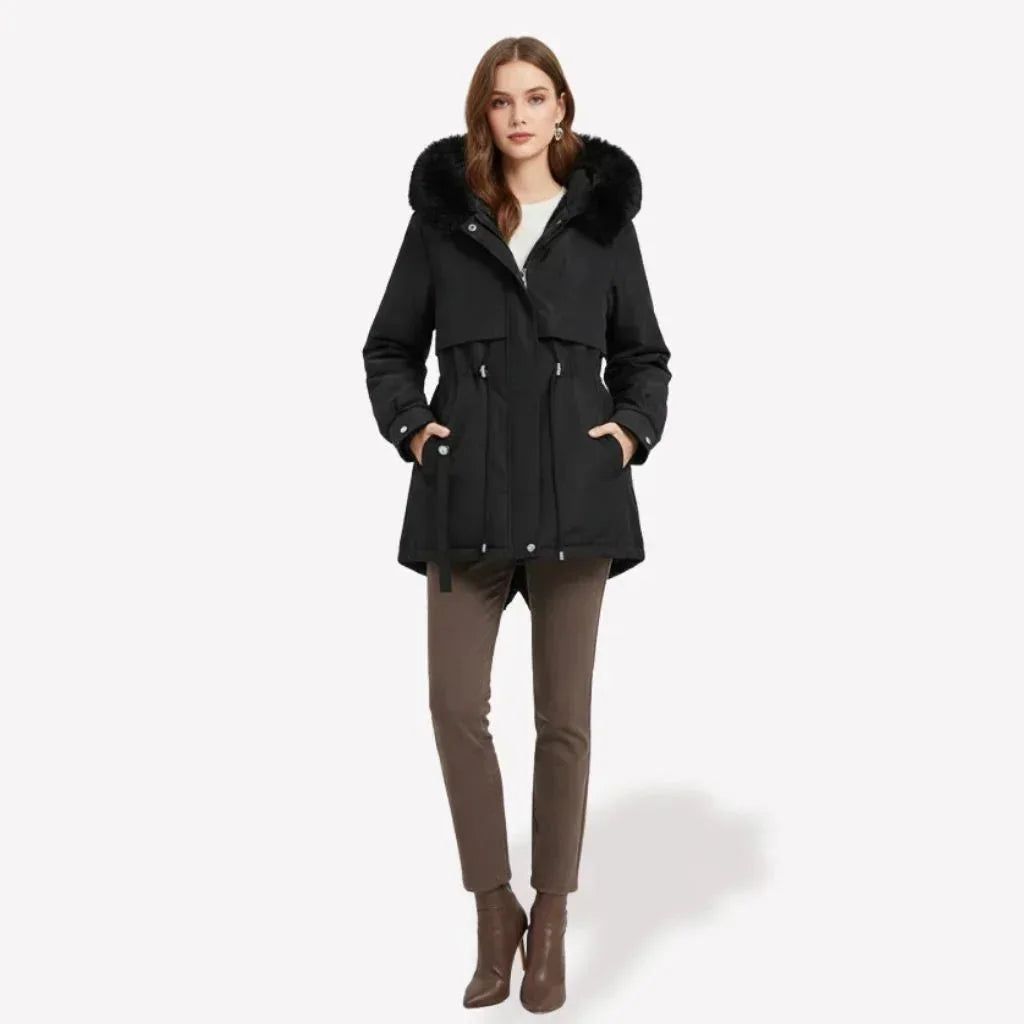 Marry Ladies Fleece Coat - Black - We Lovers Beauty