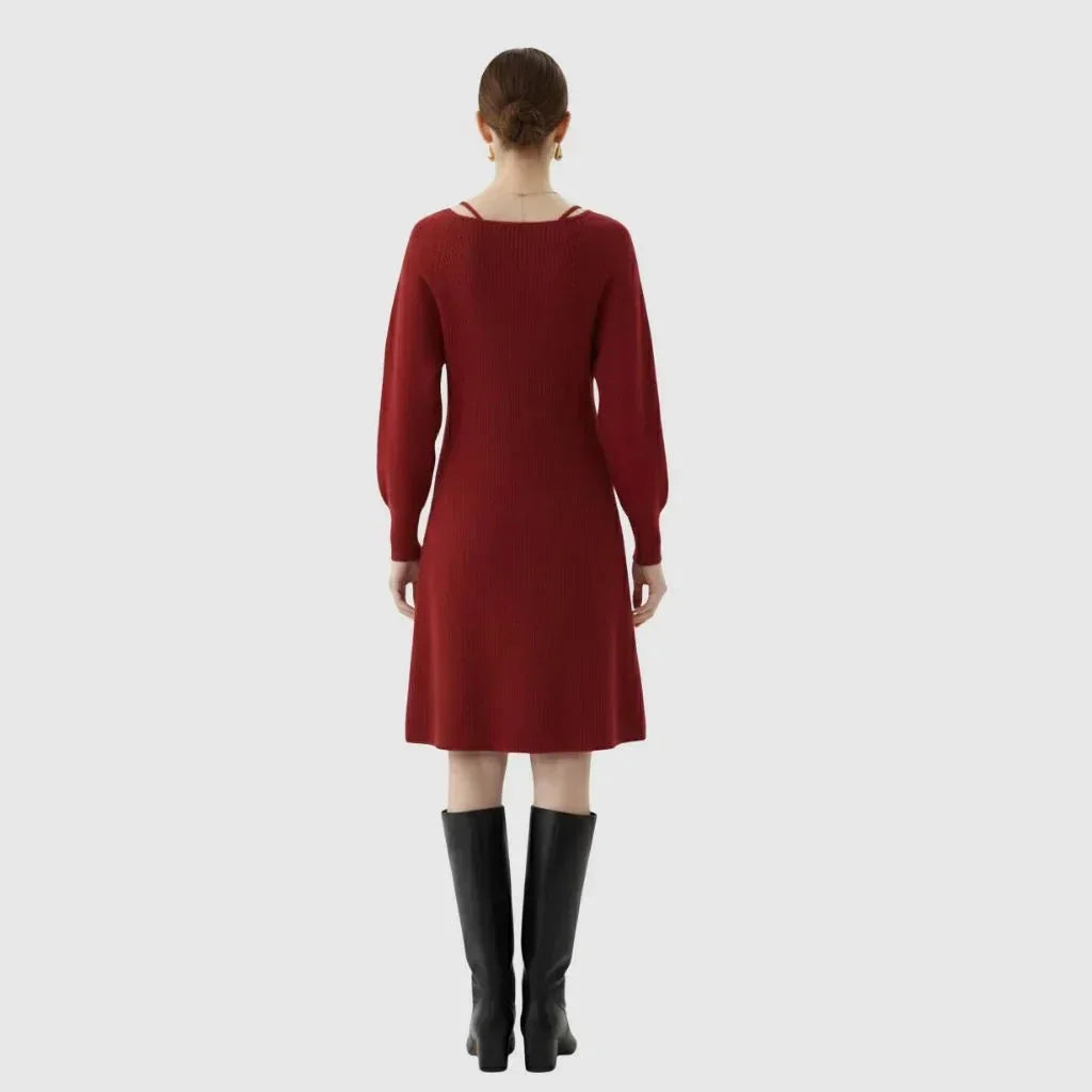 Mirtilo Jumper Dress - Red - We Lovers Beauty