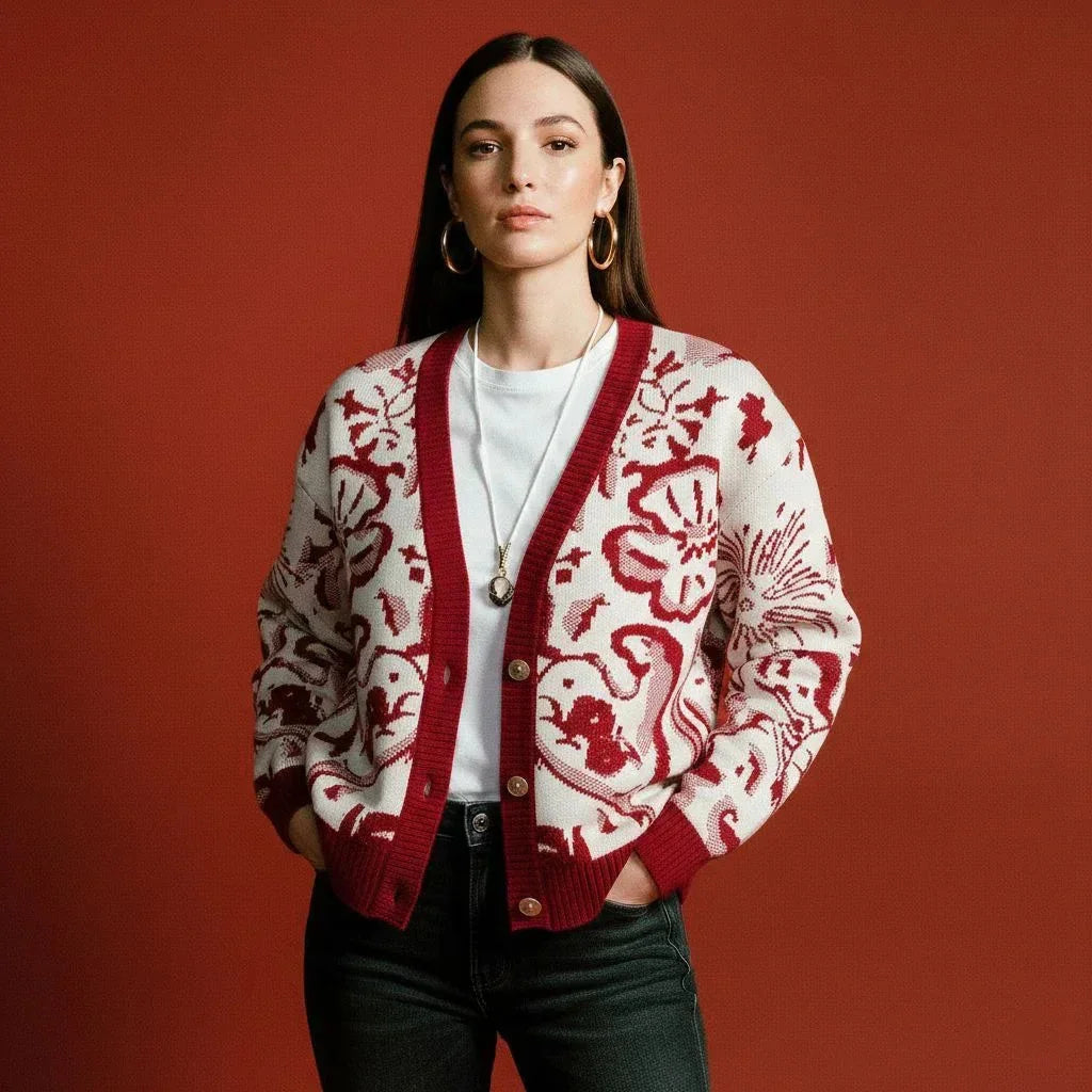 Naya Women Cardigan – Red - We Lovers Beauty