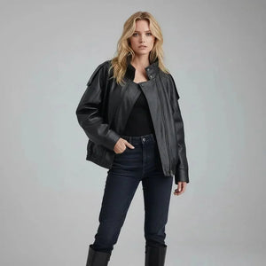 Valentino Faux Leather Jacket – Black - We Lovers Beauty
