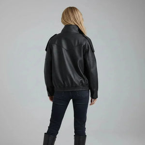 Valentino Faux Leather Jacket – Black - We Lovers Beauty