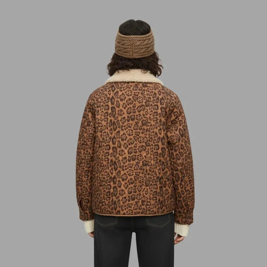 Zulema Women Winter Jacket Coat - Leopard - We Lovers Beauty